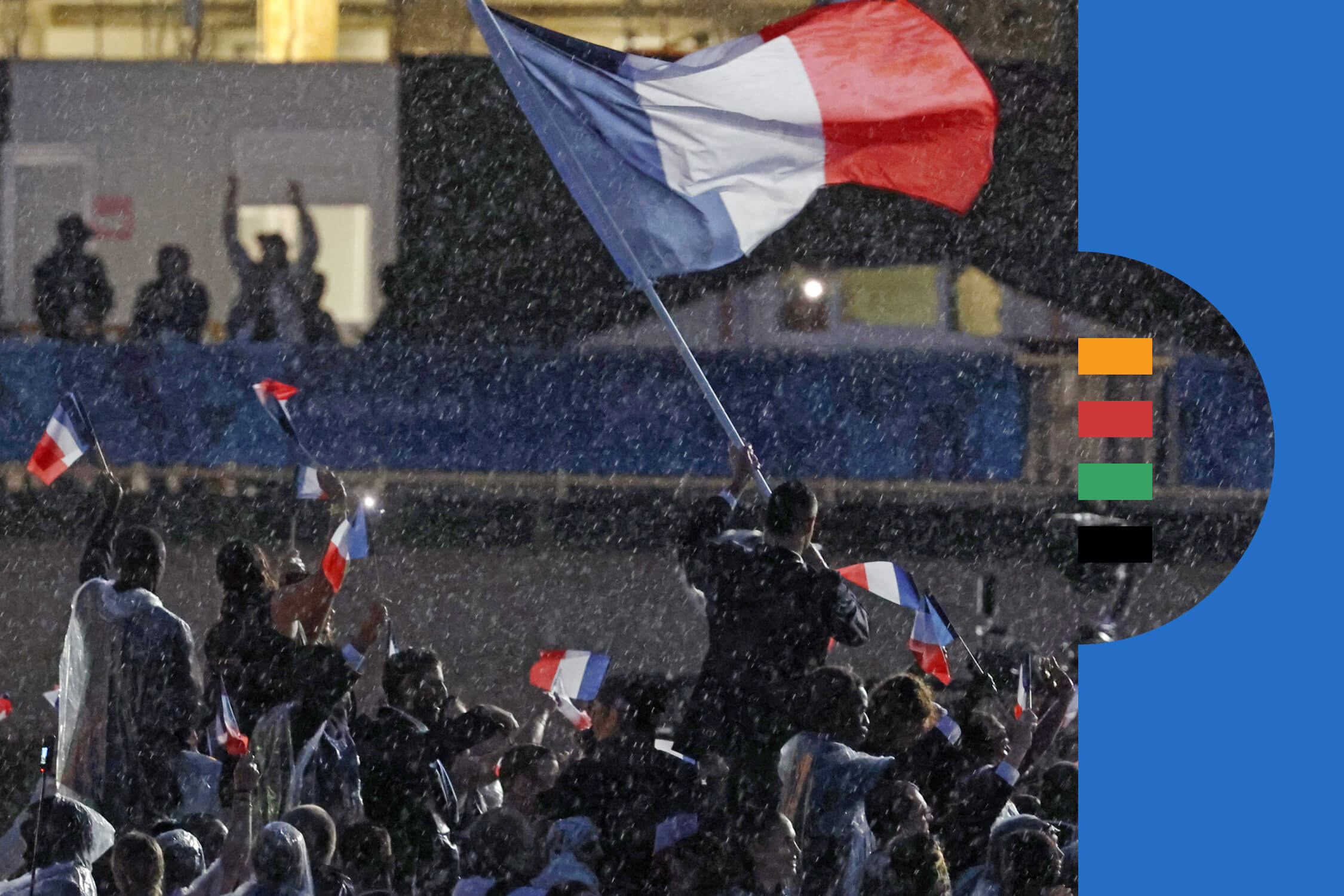 At the Olympic opening ceremony, a force of nature upset the plan but not the point