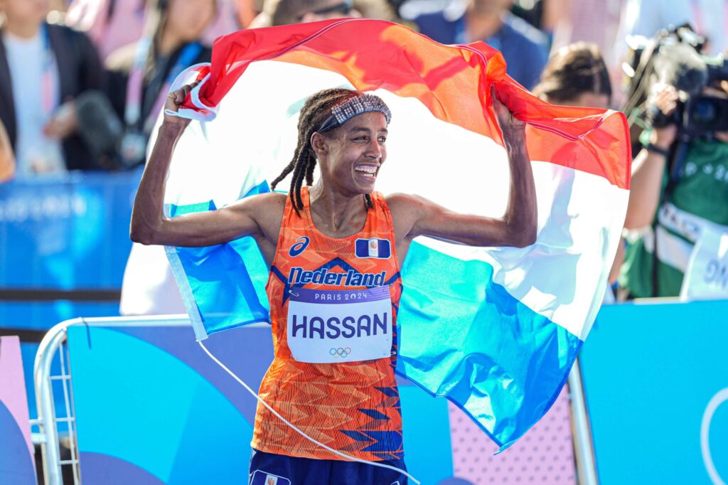 Sifan Hassan wins women’s marathon gold, completes astounding Olympic treble