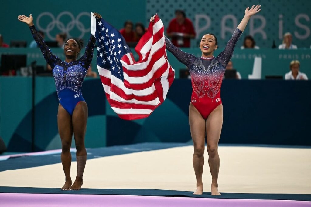 Simone Biles soars to second Olympic all-around gold medal; Suni Lee wins bronze with triumphant floor routine