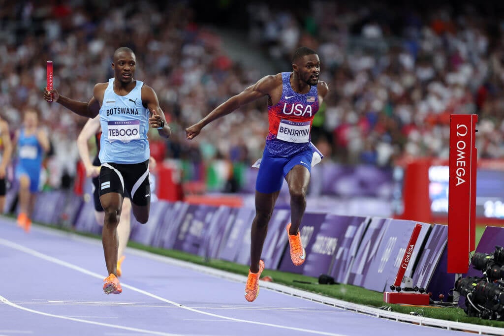 U.S. men, with Rai Benjamin anchoring, win 4×400 relay gold for third consecutive Olympics